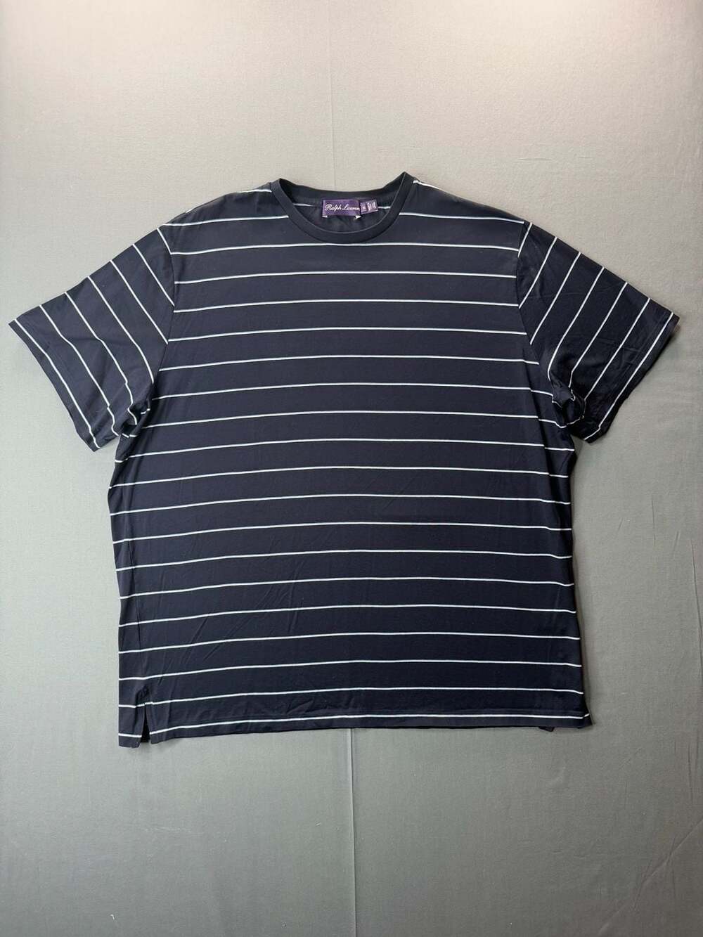 Ralph Lauren Purple Label Striped Cotton Short Sleeve T-Shirt XL Italy Made